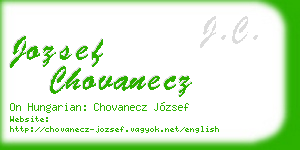 jozsef chovanecz business card