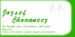 jozsef chovanecz business card